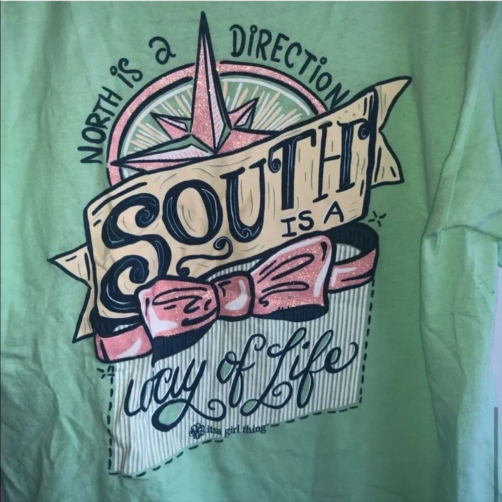 It's a Girl Thing Southern Preppy Green T-Shirt